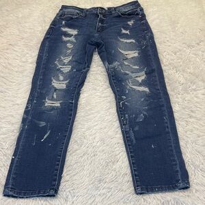 KanCan WOMENS SIZE 9 Relaxed Distressed Denim Skinny Jeans
